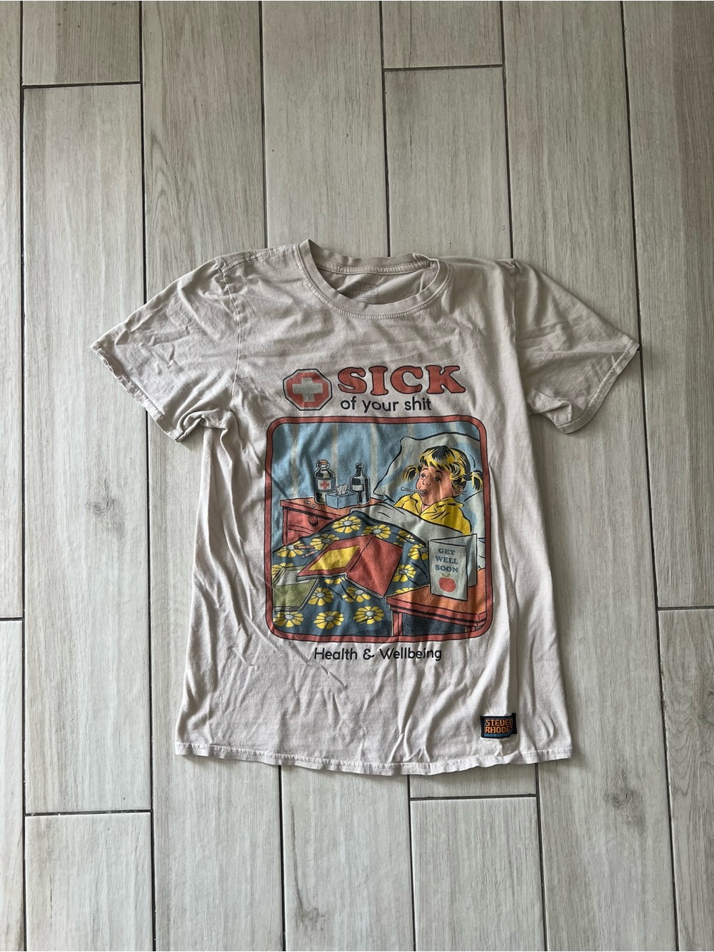 Steven Rhodes Tshirt  Sick of your Sit Spencers Tee Graphic 100% Cotton Color S
